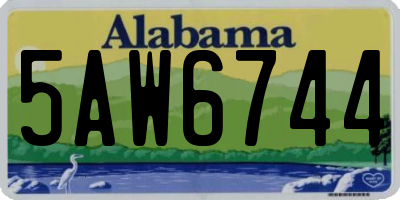 AL license plate 5AW6744