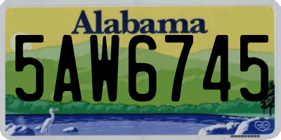 AL license plate 5AW6745