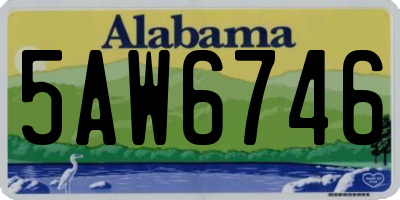 AL license plate 5AW6746
