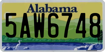 AL license plate 5AW6748