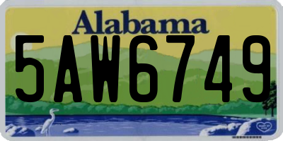 AL license plate 5AW6749