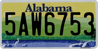 AL license plate 5AW6753