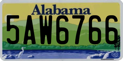AL license plate 5AW6766