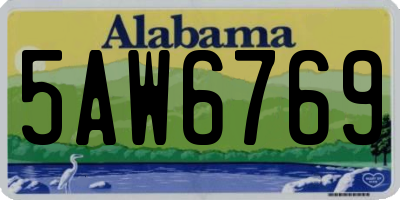 AL license plate 5AW6769