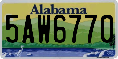 AL license plate 5AW6770