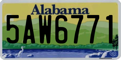 AL license plate 5AW6771
