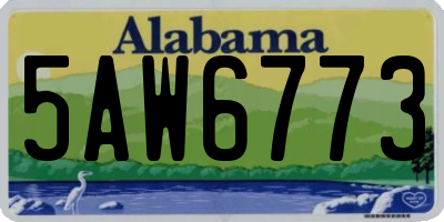 AL license plate 5AW6773