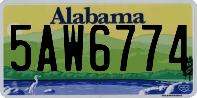 AL license plate 5AW6774