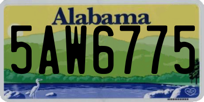 AL license plate 5AW6775