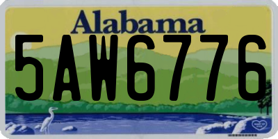 AL license plate 5AW6776