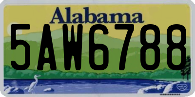 AL license plate 5AW6788