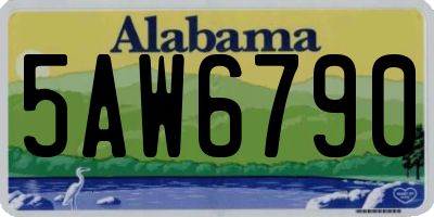 AL license plate 5AW6790