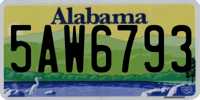 AL license plate 5AW6793