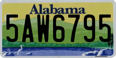 AL license plate 5AW6795