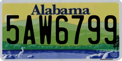 AL license plate 5AW6799