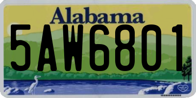 AL license plate 5AW6801