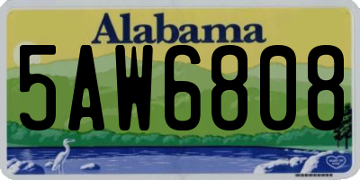 AL license plate 5AW6808