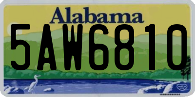 AL license plate 5AW6810