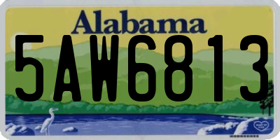 AL license plate 5AW6813