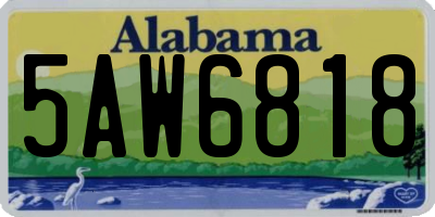 AL license plate 5AW6818