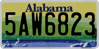 AL license plate 5AW6823