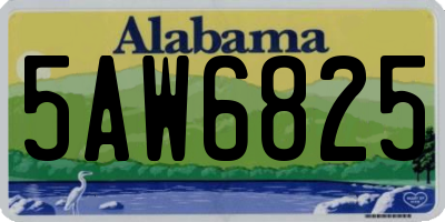 AL license plate 5AW6825