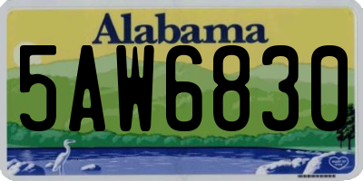 AL license plate 5AW6830