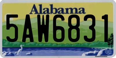 AL license plate 5AW6831