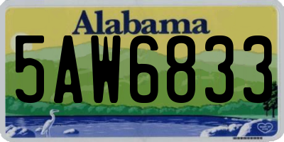 AL license plate 5AW6833