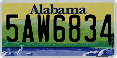 AL license plate 5AW6834