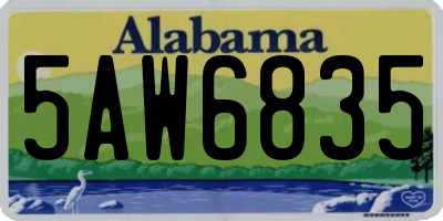 AL license plate 5AW6835