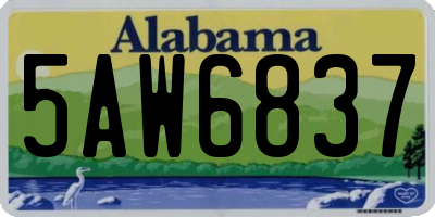 AL license plate 5AW6837