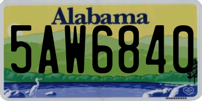 AL license plate 5AW6840