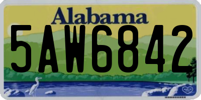AL license plate 5AW6842