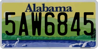 AL license plate 5AW6845