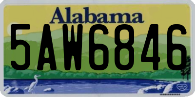 AL license plate 5AW6846
