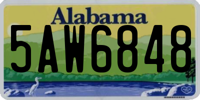 AL license plate 5AW6848