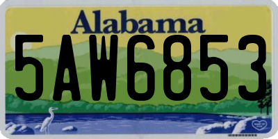 AL license plate 5AW6853