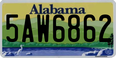 AL license plate 5AW6862