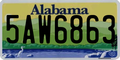 AL license plate 5AW6863