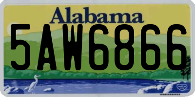 AL license plate 5AW6866