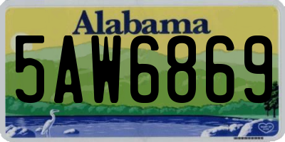 AL license plate 5AW6869