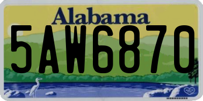 AL license plate 5AW6870