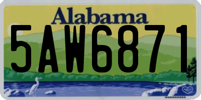 AL license plate 5AW6871