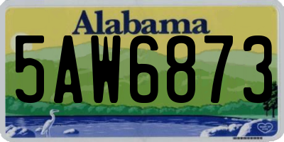 AL license plate 5AW6873