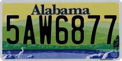 AL license plate 5AW6877
