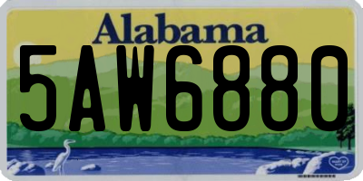 AL license plate 5AW6880