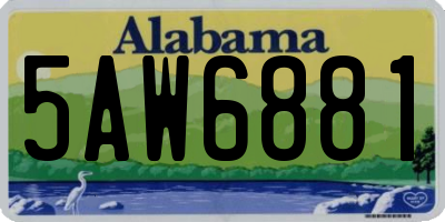 AL license plate 5AW6881