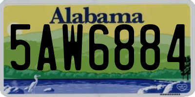 AL license plate 5AW6884