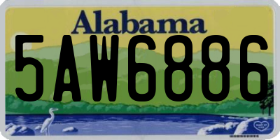 AL license plate 5AW6886